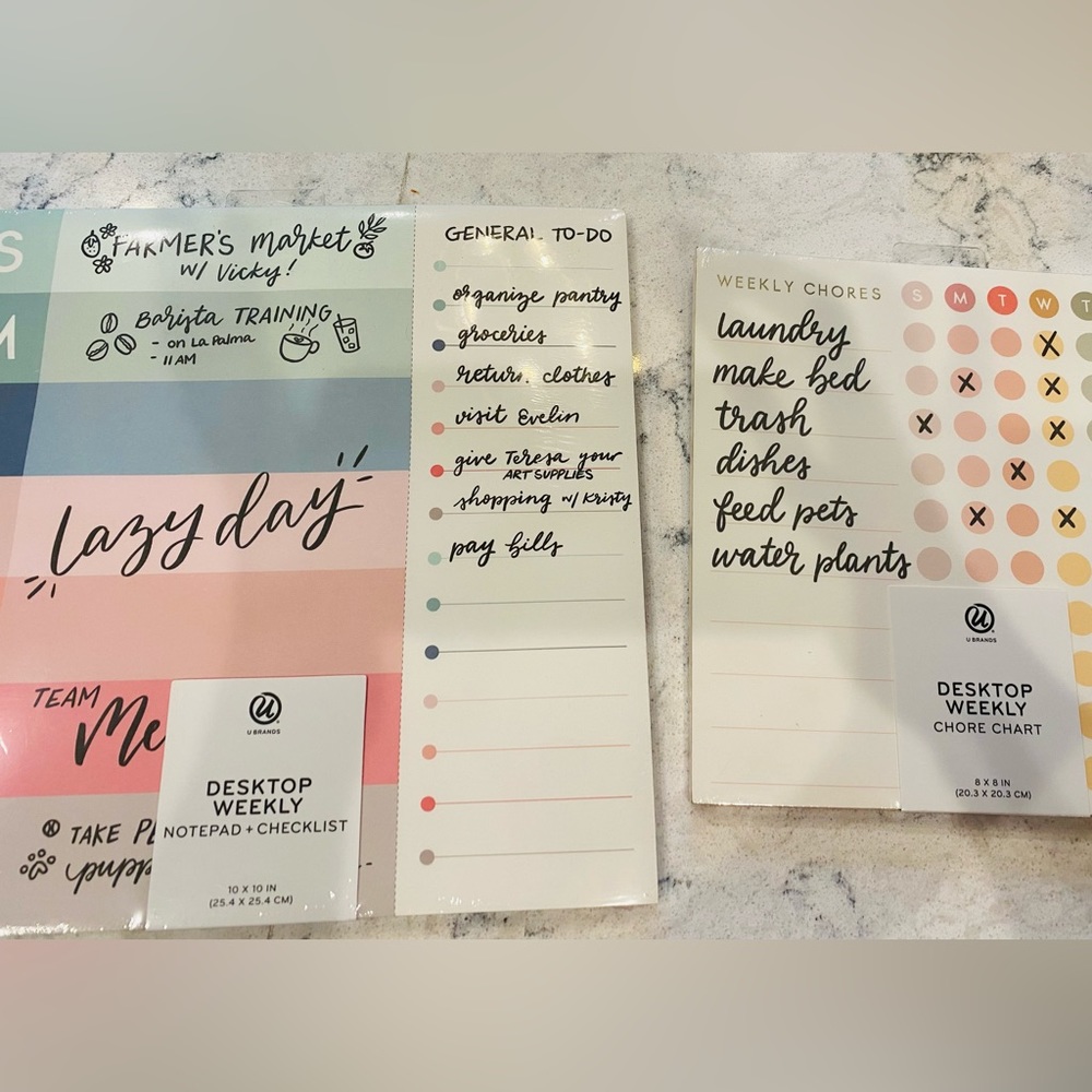 NWT notepad/checklist and chore chart